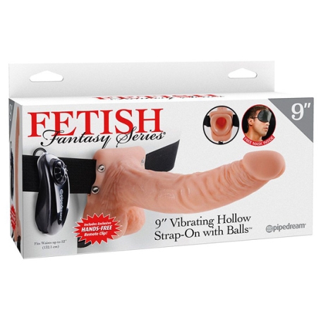 Страпон полый Pipedream 9" Vibrating Hollow