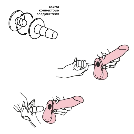 Анальный страпон Woman Strap - 2 насадки