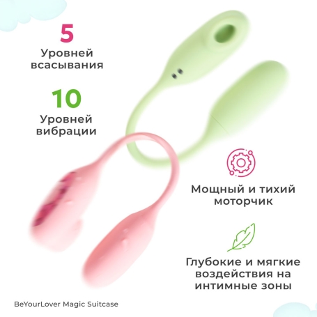 Вибратор 2-в-1 BeYourLover Magic Suitcase