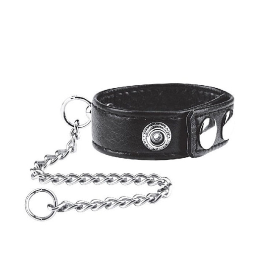 Поводок на пенис Snap Cock Ring With 12&quot; Leash