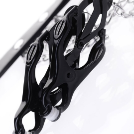 Кольцо с зажимами на соски ToyFa Metal