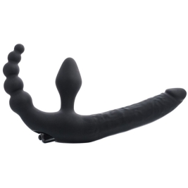 Страпон безремневой Black&amp;Red с вибрацией